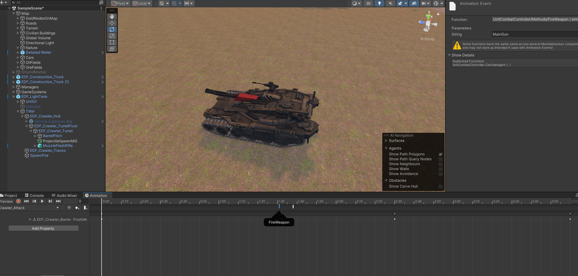 Animating Crawler Elements